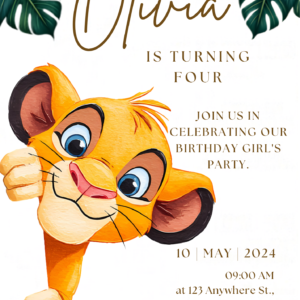 lion king invite