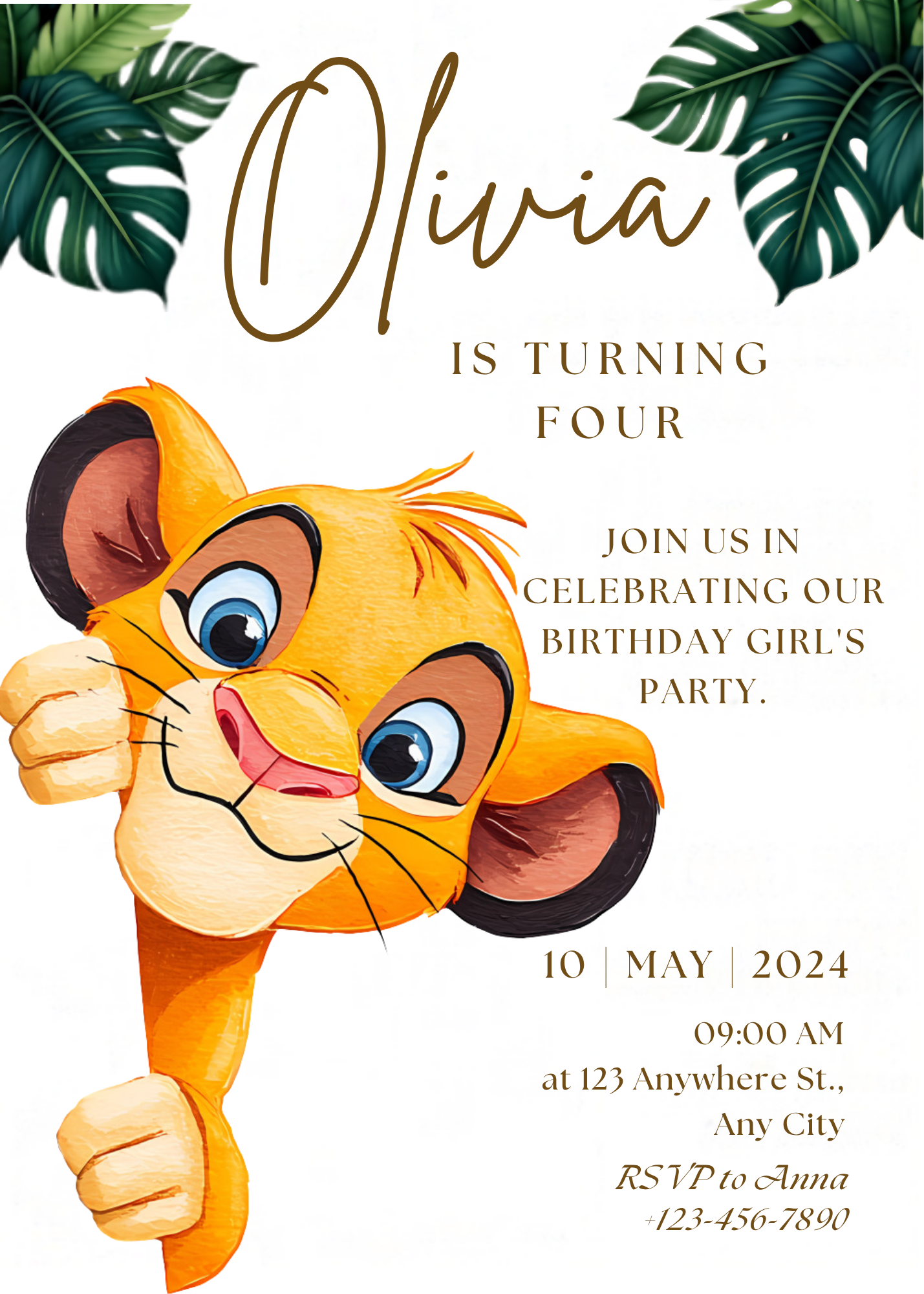 lion king invite lion king invite
