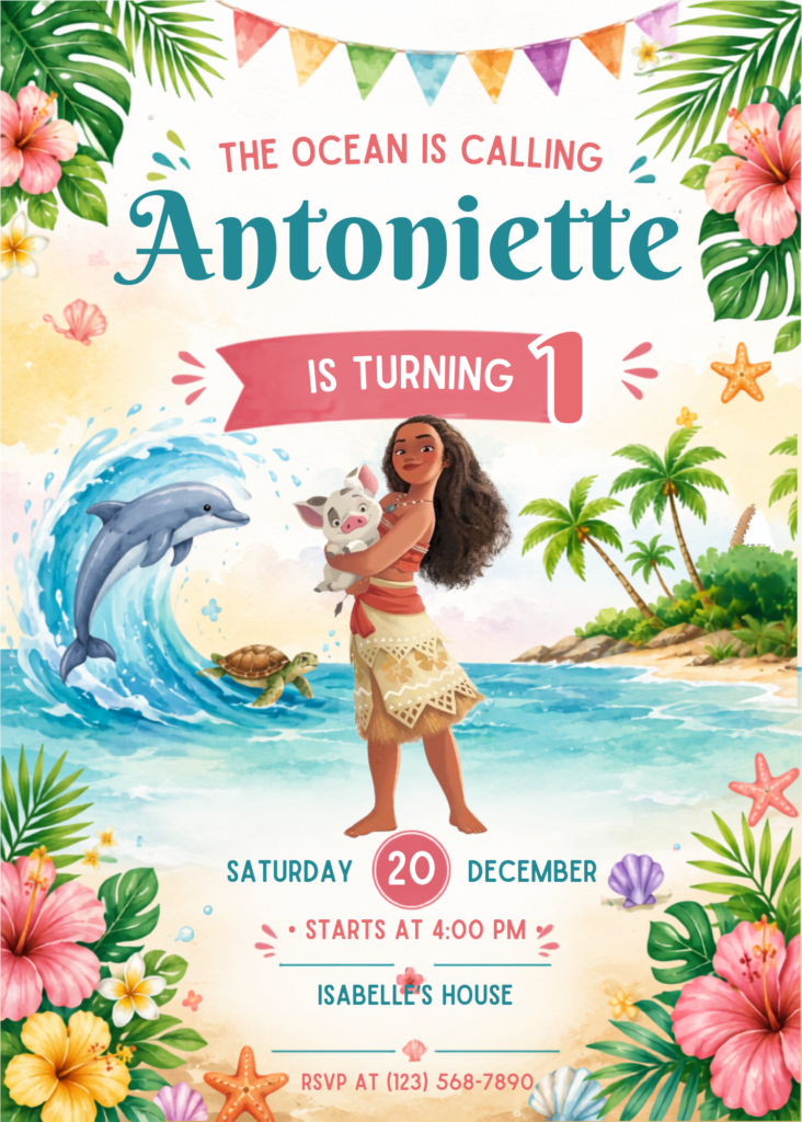moana invite